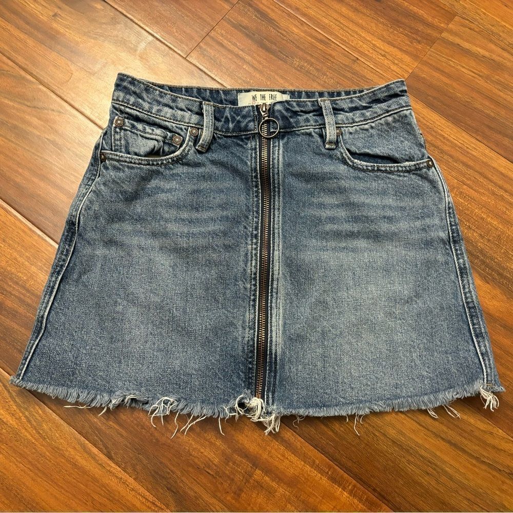 We the Free Free People denim mini skirt